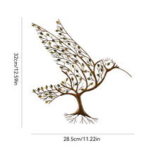 Load image into Gallery viewer, Hummingbird &amp; Twig Metal Wall Decor
