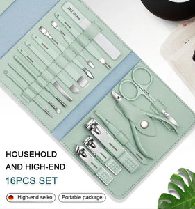 Nail Clippers Set With Folding Bag 12-16pcs