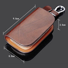 Load image into Gallery viewer, Leather Wood Grain Car Key Holder