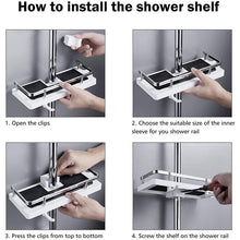 Load image into Gallery viewer, Bathroom Pole Shower Storage Rack Holder