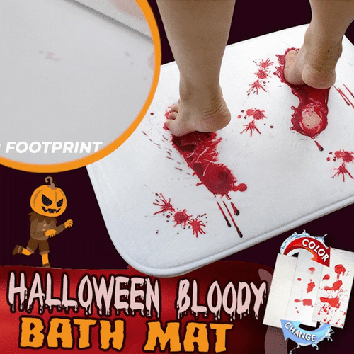 🎃Halloween Sale🎉 Horrible Bloody Color Changing Bath Mat