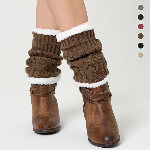 Knitted Thickened Woolen Knee Warmers