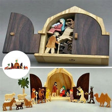 Load image into Gallery viewer, The Christmas Story Unique Nativity Set Wooden Nativity Scene