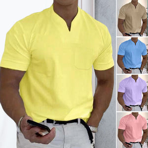 Short-sleeved V-neck Athletic T-shirt