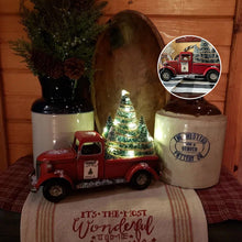 Load image into Gallery viewer, Red farm Truck Christmas Centerpiece