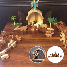 Load image into Gallery viewer, The Christmas Story Unique Nativity Set Wooden Nativity Scene