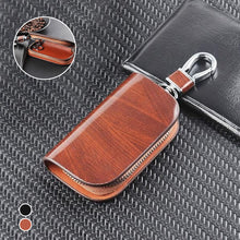 Load image into Gallery viewer, Leather Wood Grain Car Key Holder