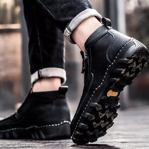 Men's Soft And Breathable Zipper Outdoor Tooling Boots
