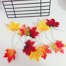 Load image into Gallery viewer, Thanksgiving Décor Fall Maple Leaf String Lights