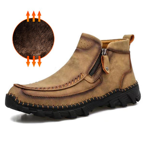 Men's Soft And Breathable Zipper Outdoor Tooling Boots